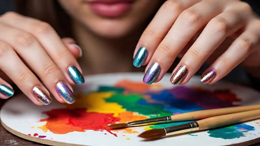 Texture Clash: Matte Meets Glitter
