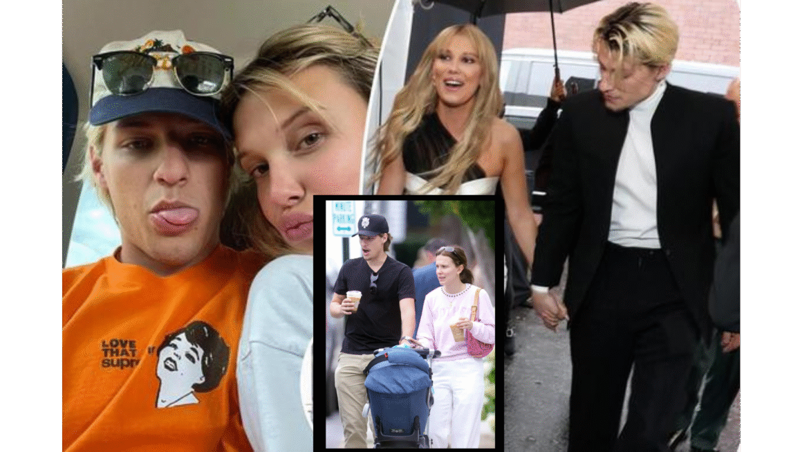 Millie Bobby Brown and Jake Bongiovi with their baby