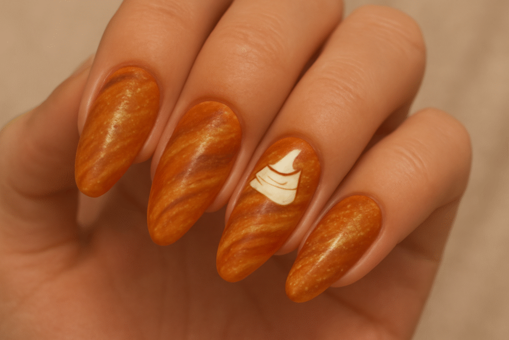 Pumpkin Spice Nails