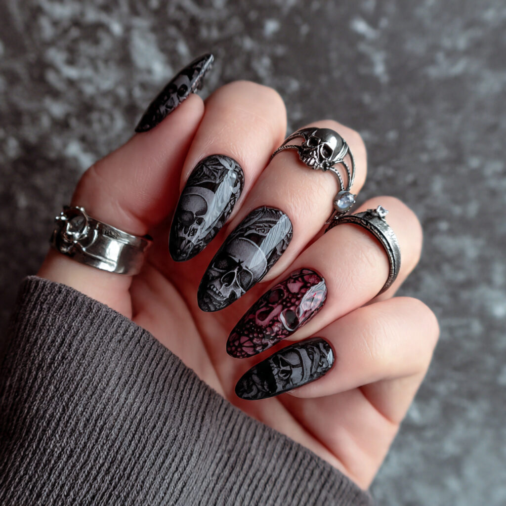 spooky halloween nails