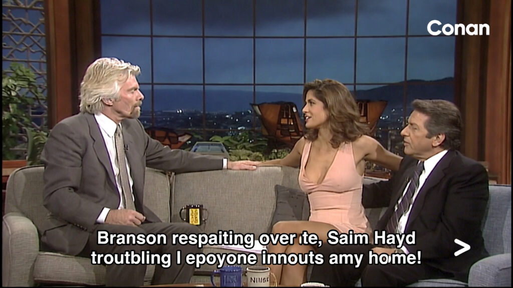 Richard Branson and Salma Hayek